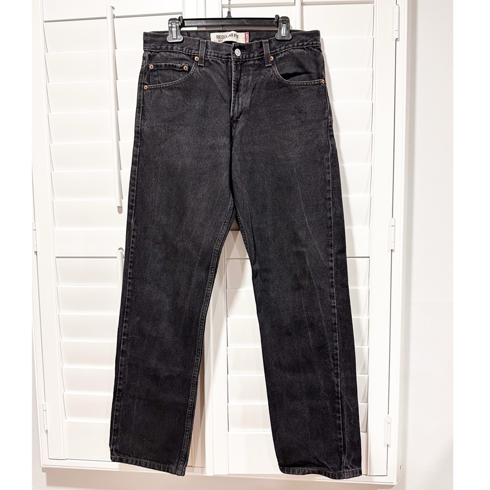 Levi’s 505 Regular Fit Black Jeans Mens 34x34 Straight Leg Classic